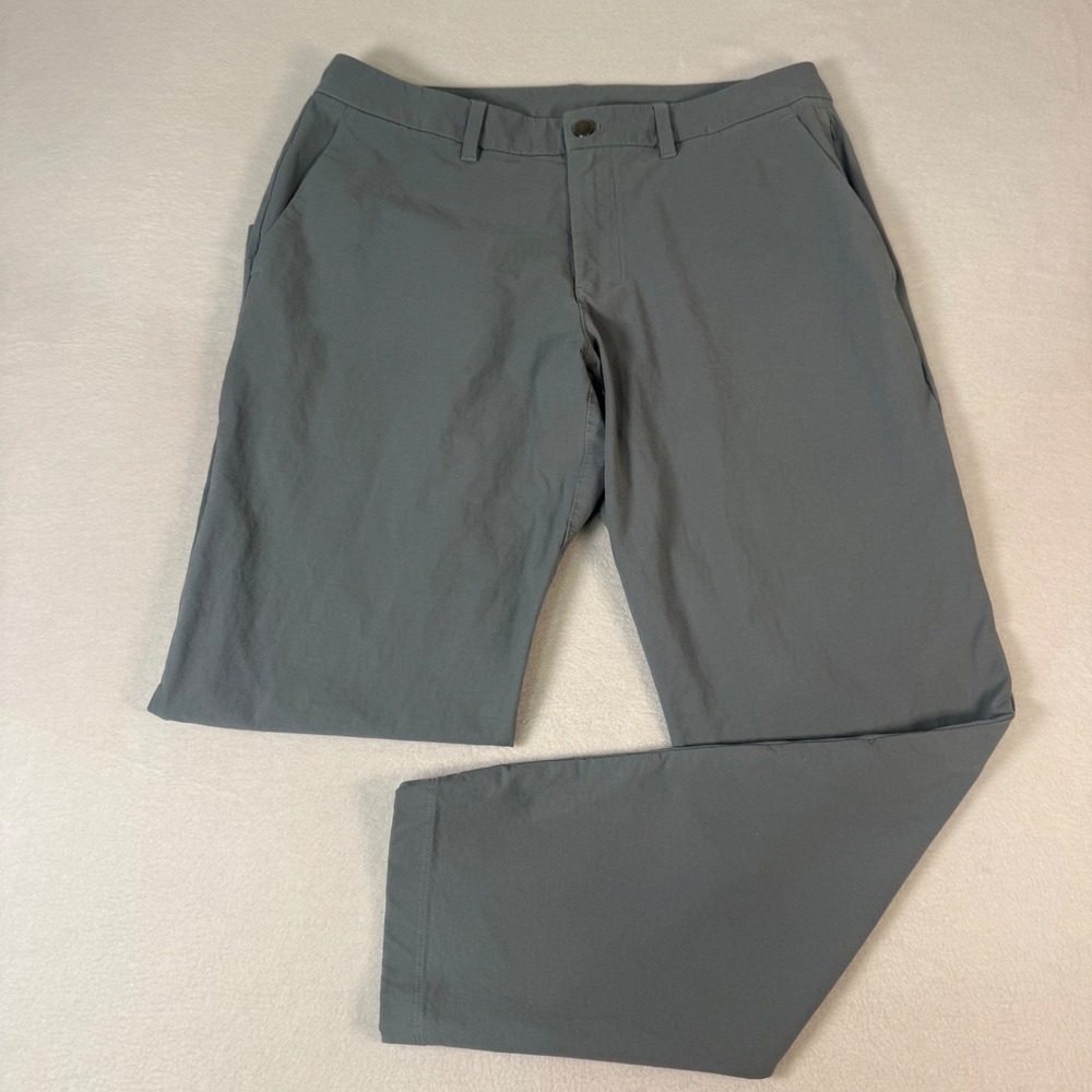 Lululemon Commission Slim Fit 34x30 Gray Tech Chino Golfcore Stretch Trousers